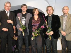 Preisträger 2009 - Bürgermeister Wilfried, Marcus Poettler, Silke Peters, Thilo Krause (vlnr.) 